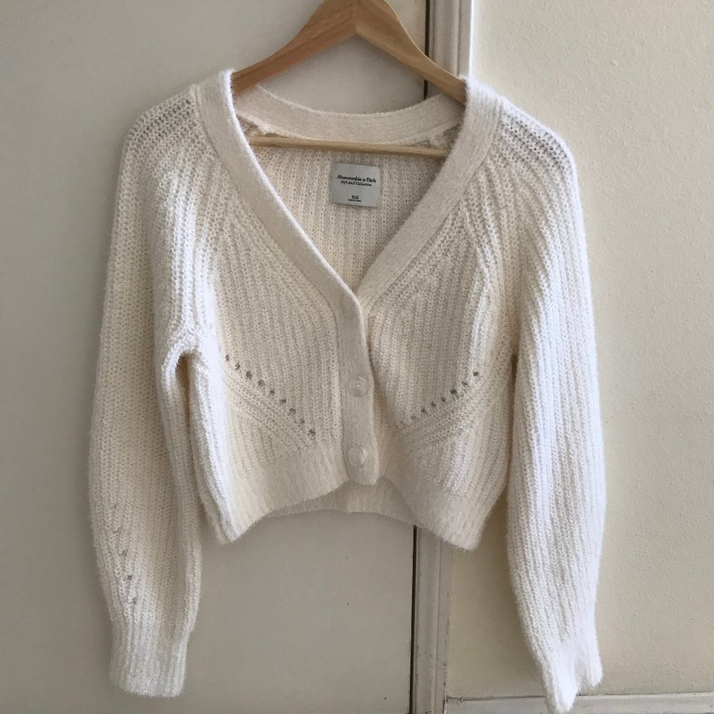 Abercrombie Chenille Cropped Cardigan Sweater